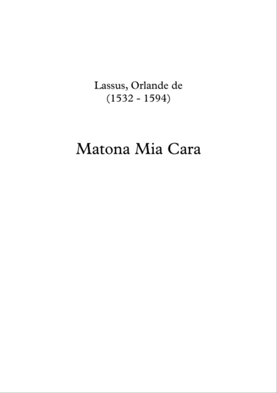 Matona mia cara Woodwind Quartet scores gallery preview page 4