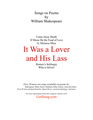 It Was a Lover and His Lass (Shakespeare)