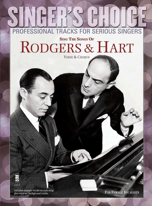 Book cover for Sing the Songs of Rodgers & Hart