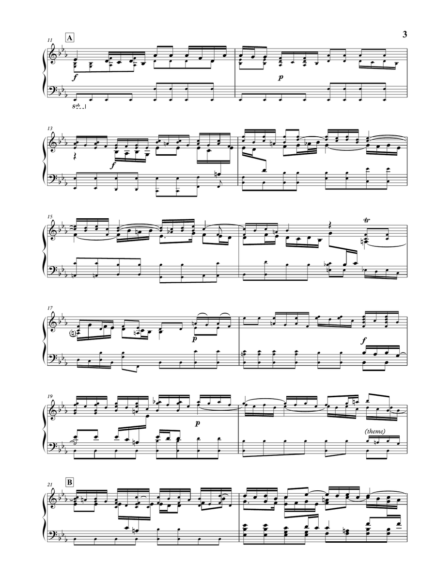Bach: Widerstehe doch der Sünde (Aria from Cantata BWV 54) for Piano Solo Piano Solo scores gallery preview page 4