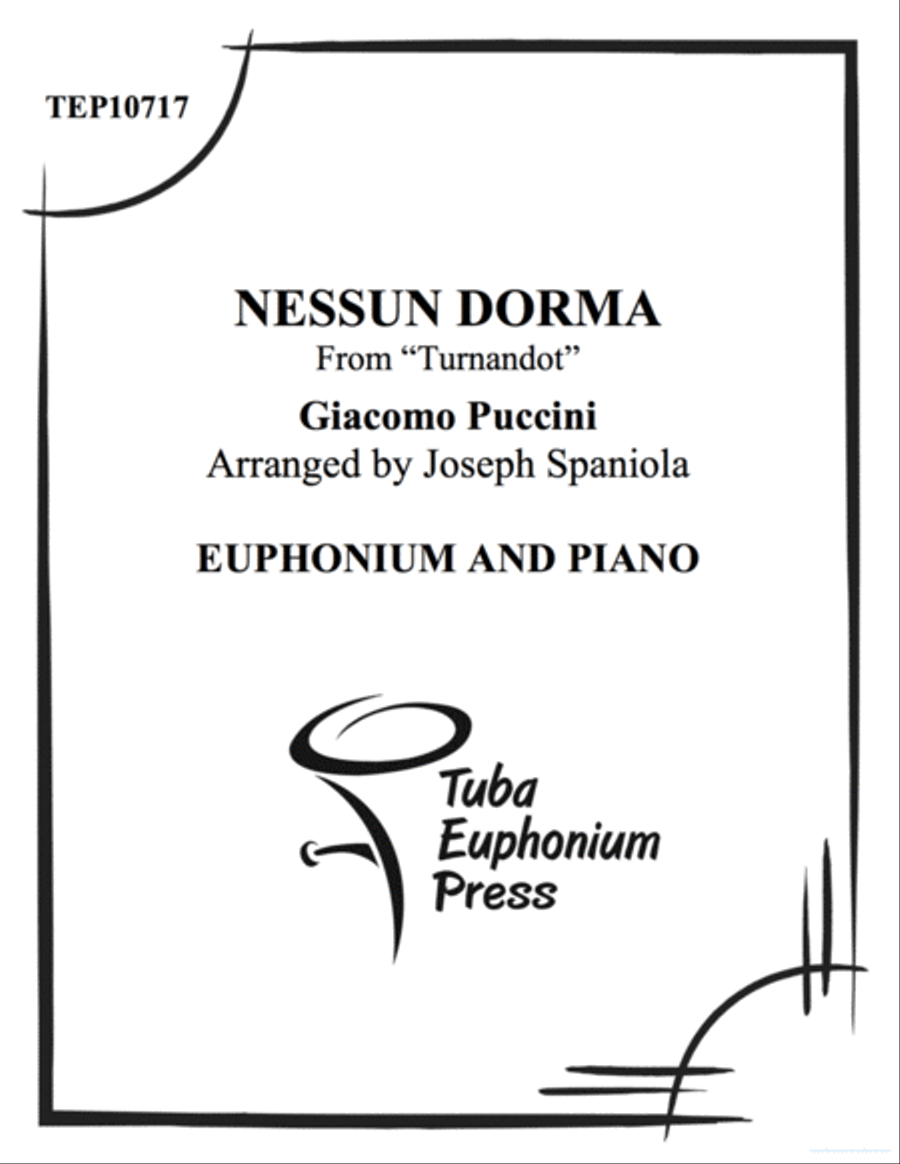 Nessun Dorma Euphonium scores gallery preview page 1