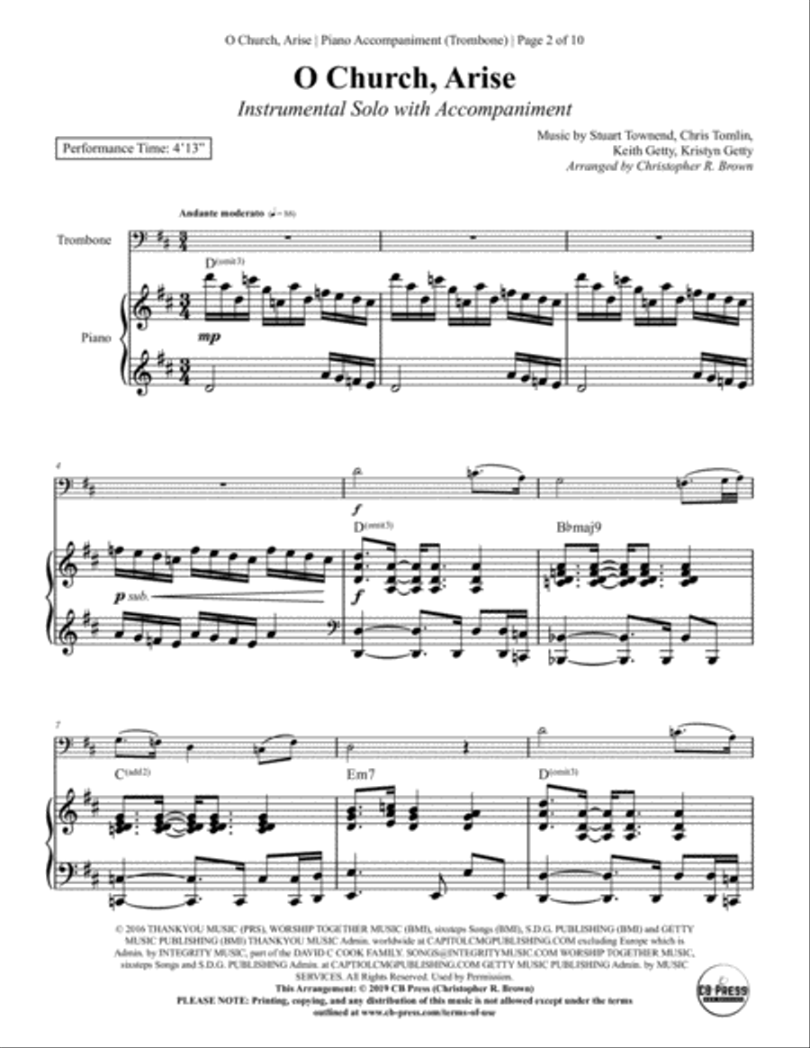 O Church, Arise (arise, Shine) Piano scores gallery preview page 2