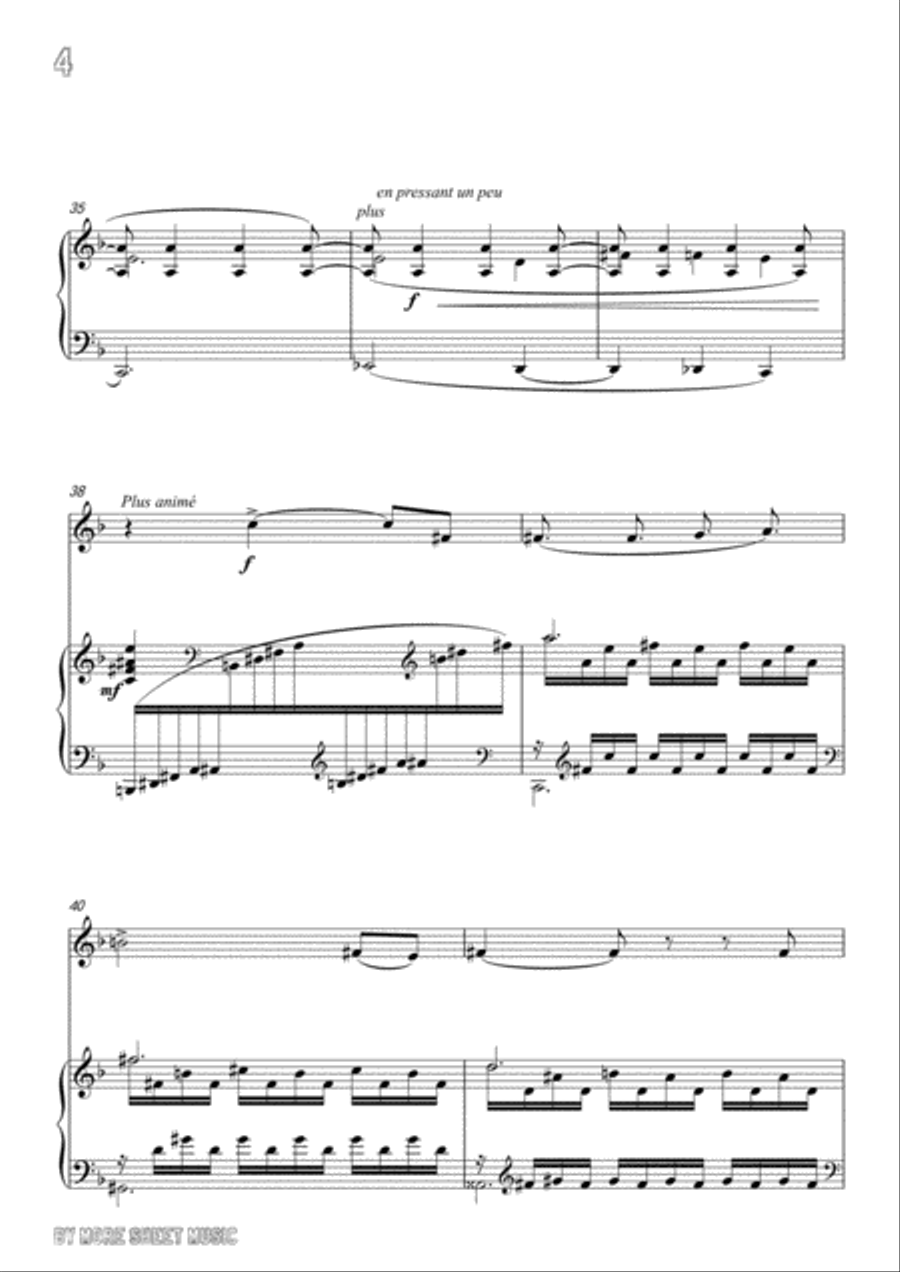 Chausson-Le temps des lilas, for Flute and Piano Flute Solo scores gallery preview page 6