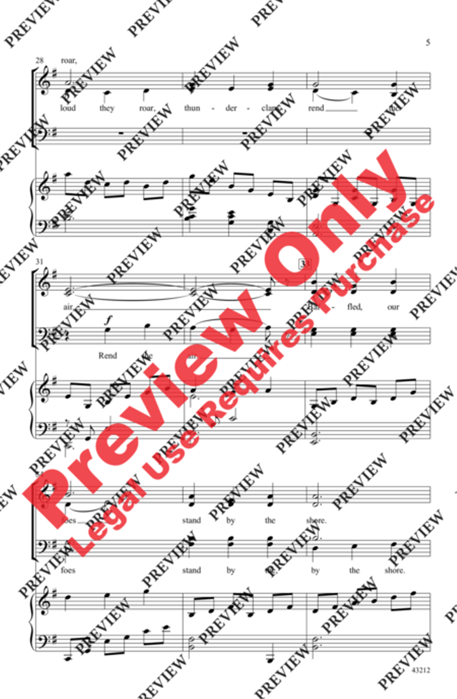 Over the Sea to Skye 4-Part scores gallery preview page 5