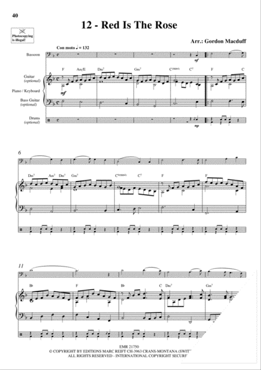 20 Celtic Hits Bassoon Solo scores gallery preview page 14