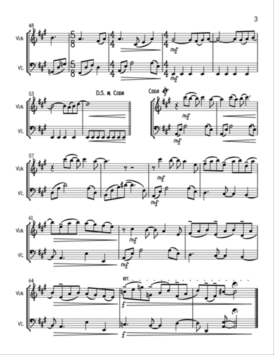 Here Comes The Sun String Duet scores gallery preview page 3