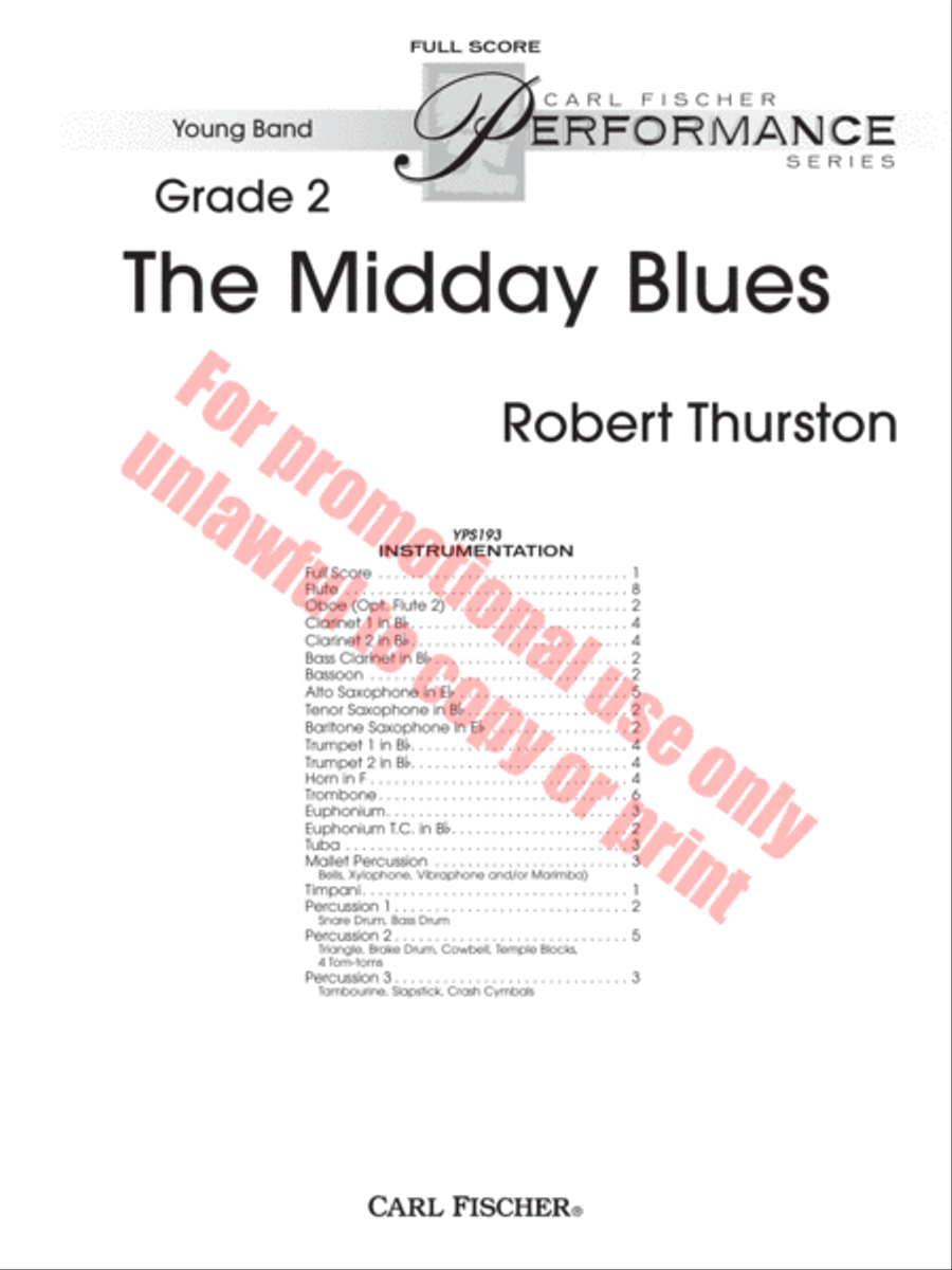 Midday Blues Concert Band scores gallery preview page 2