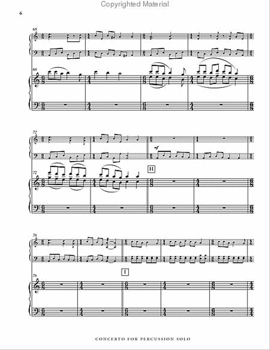 Concerto for Percussion Solo (piano reduction)