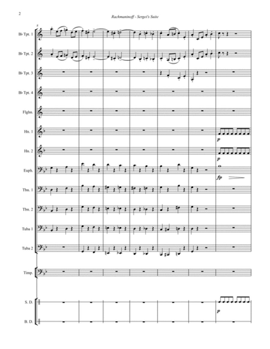 Sergei's Suite for 12-part Brass Ensemble, Timpani & Percussion image number null