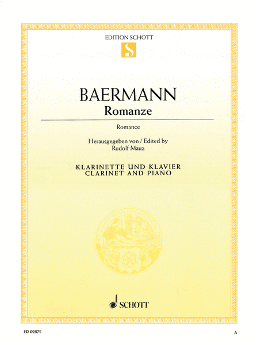 Romance Clarinet Solo scores gallery preview page 1