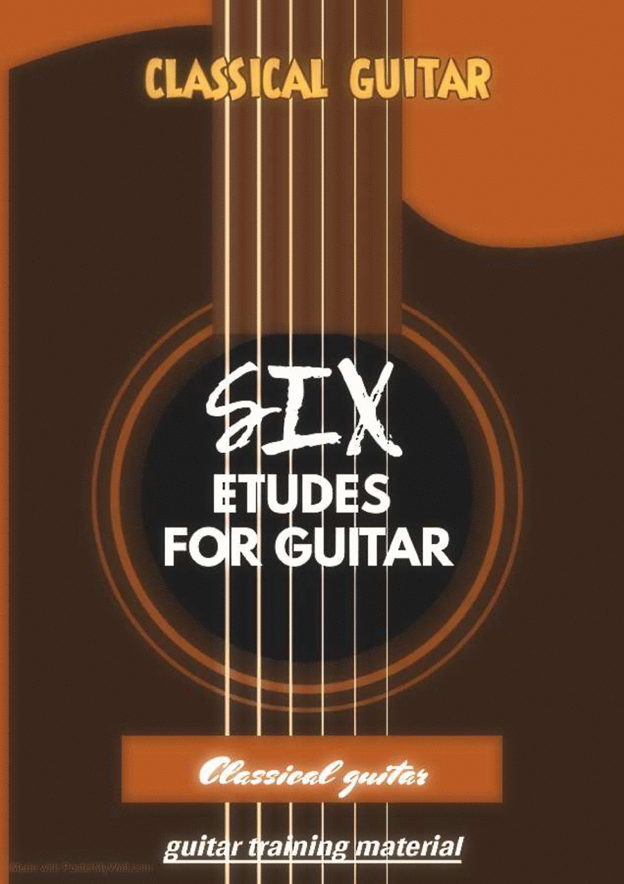 Six etudes for classical guitar. Acoustic Guitar scores gallery preview page 1