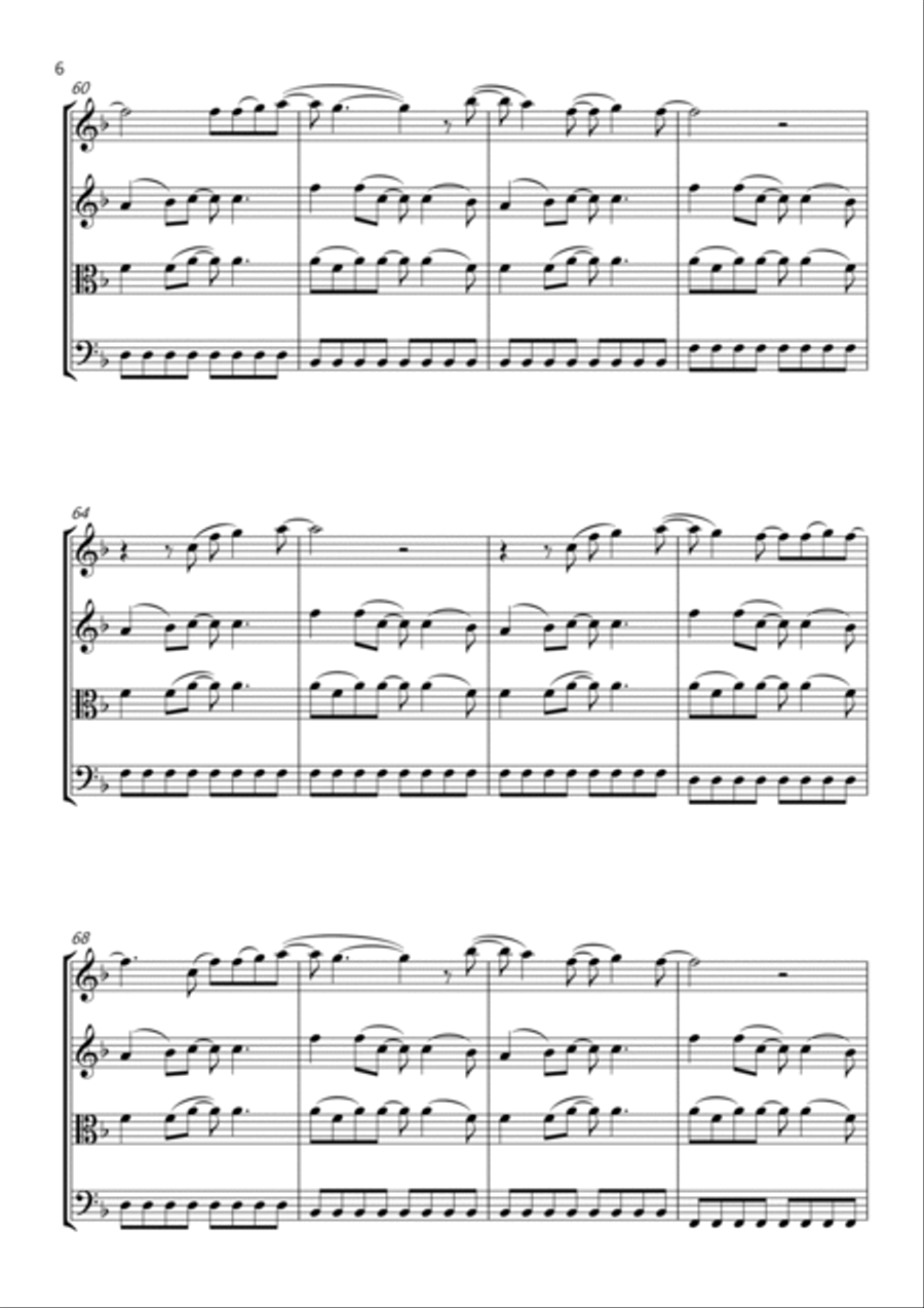 Just The Way You Are String Quartet scores gallery preview page 6