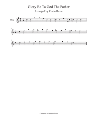 Glory Be To God The Father (Easy key of C) - Flute