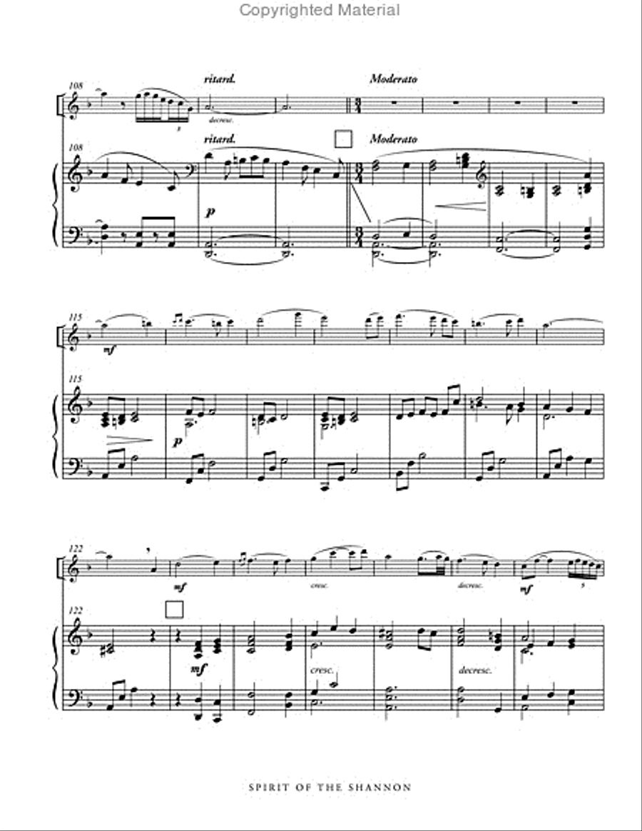 Spirit of the Shannon (piano reduction) Flute Solo scores gallery preview page 8