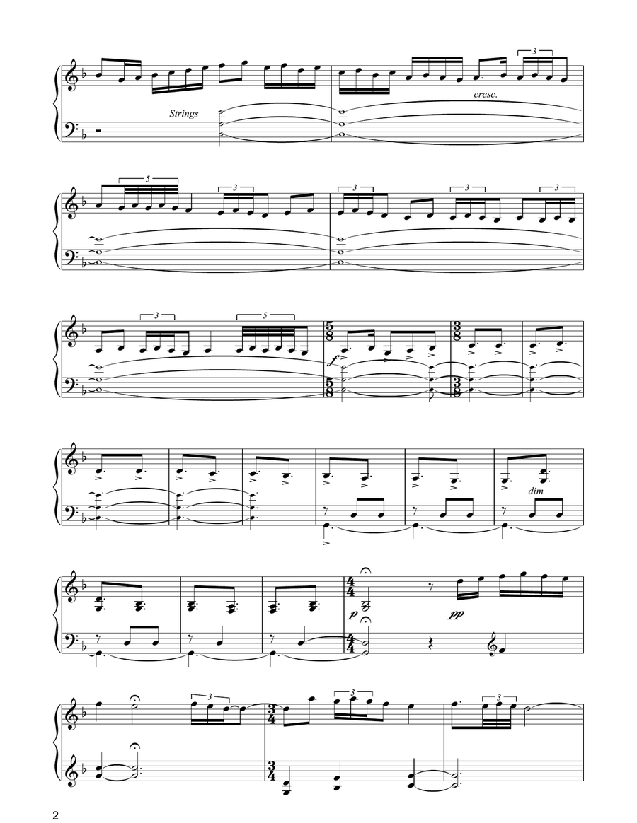 L'Origine Nascosta Piano Solo scores gallery preview page 2