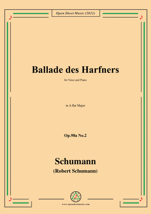 Book cover for Schumann-Ballade des Harfners,Op.98a No.2,in A flat Major