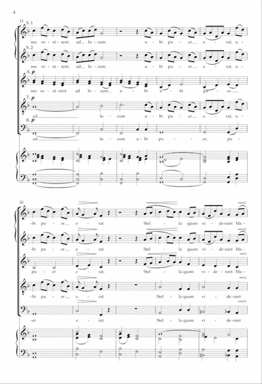 Stella quam viderant Magi from Enchanted Carols SSATB scores gallery preview page 4