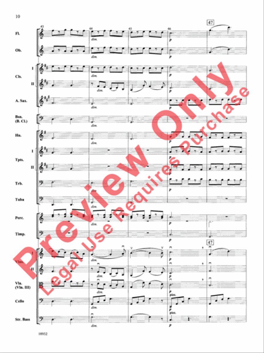 Barcarolle (from The Tales of Hoffman) Full Orchestra scores gallery preview page 11