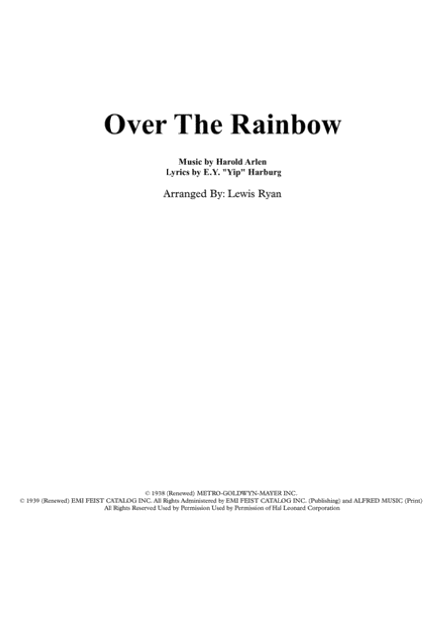 Over The Rainbow (from The Wizard Of Oz) Piano Solo scores gallery preview page 1