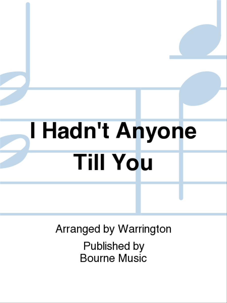 I Hadn't Anyone Till You I Hadn't Anyone Till You Jazz Ensemble scores gallery preview page 1
