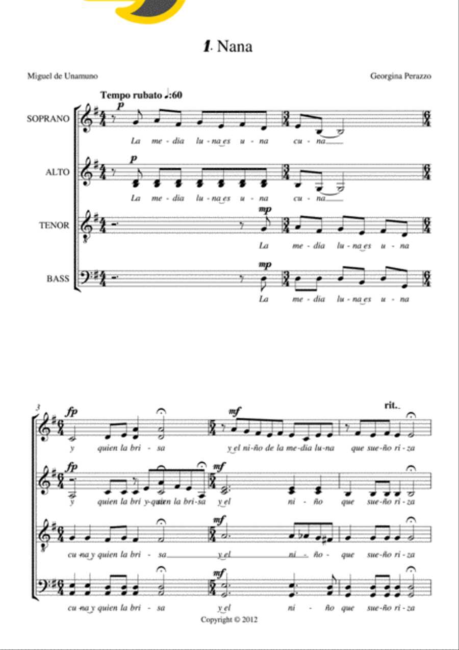5 Canciones para coro A Cappella scores gallery preview page 1