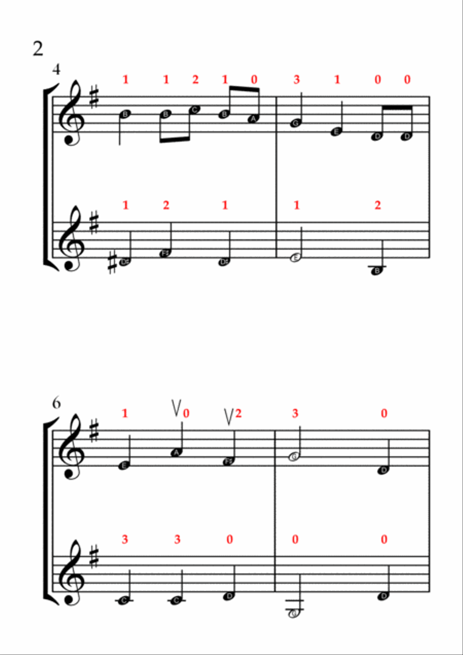 We Wish You a Merry Christmas (VIOLIN DUET - EASY LEVEL) String Duet scores gallery preview page 3