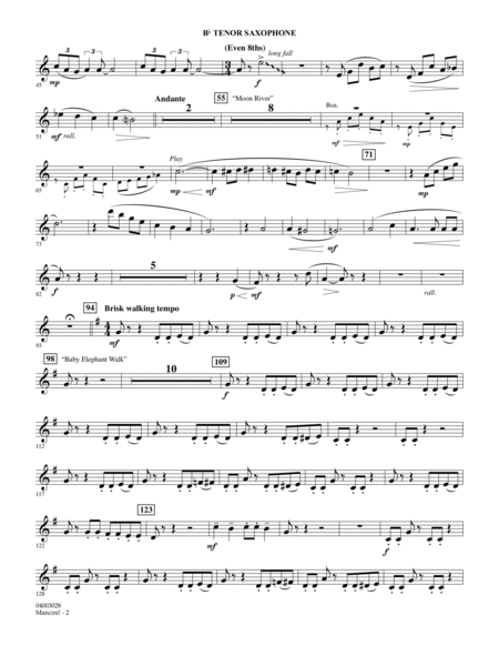 Mancini! - Bb Tenor Saxophone