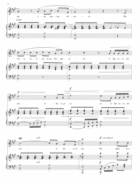 GASTALDON: Musica proibita, Op. 5 (transposed to A major)