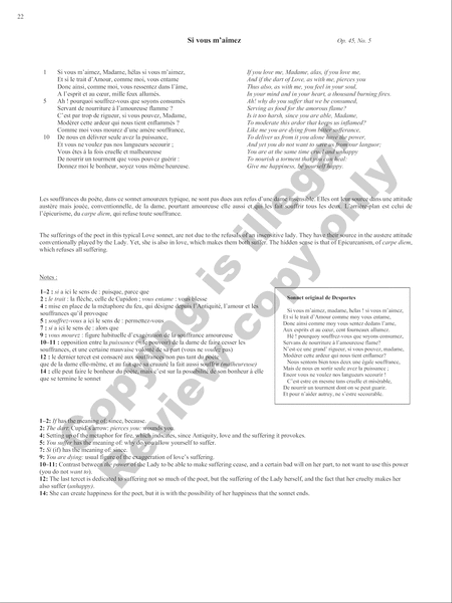 Songs of Gouvy, Volume 2: 18 Sonnets et chansons de Desportes; 18 Poésies de Moritz Hartmann Voice Solo scores gallery preview page 42