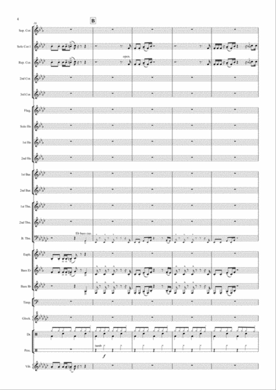 Another One Bites The Dust Brass Ensemble scores gallery preview page 4