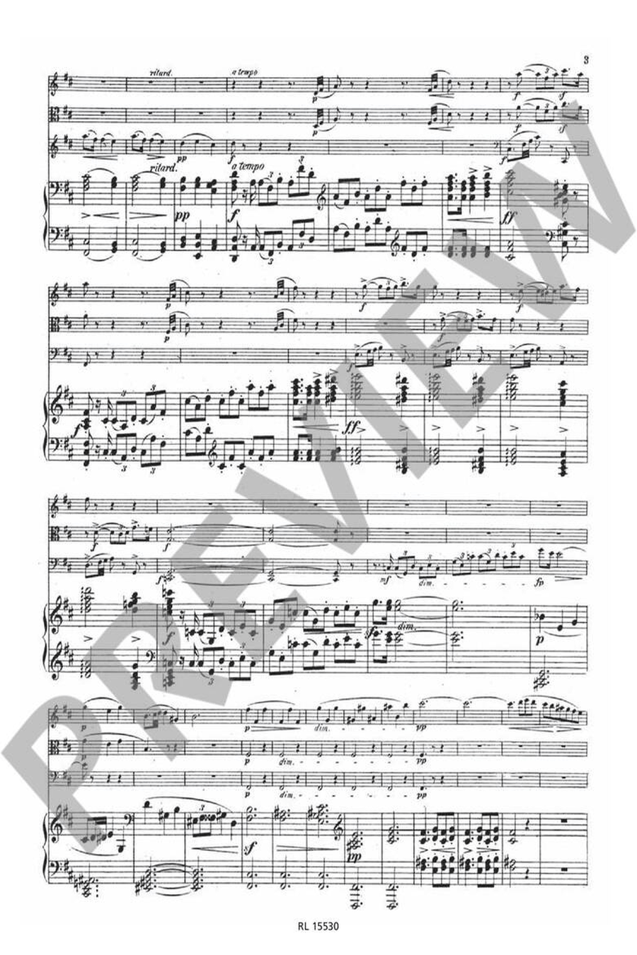 Klavierquartett D-Dur op. 23 Piano Quartet scores gallery preview page 2