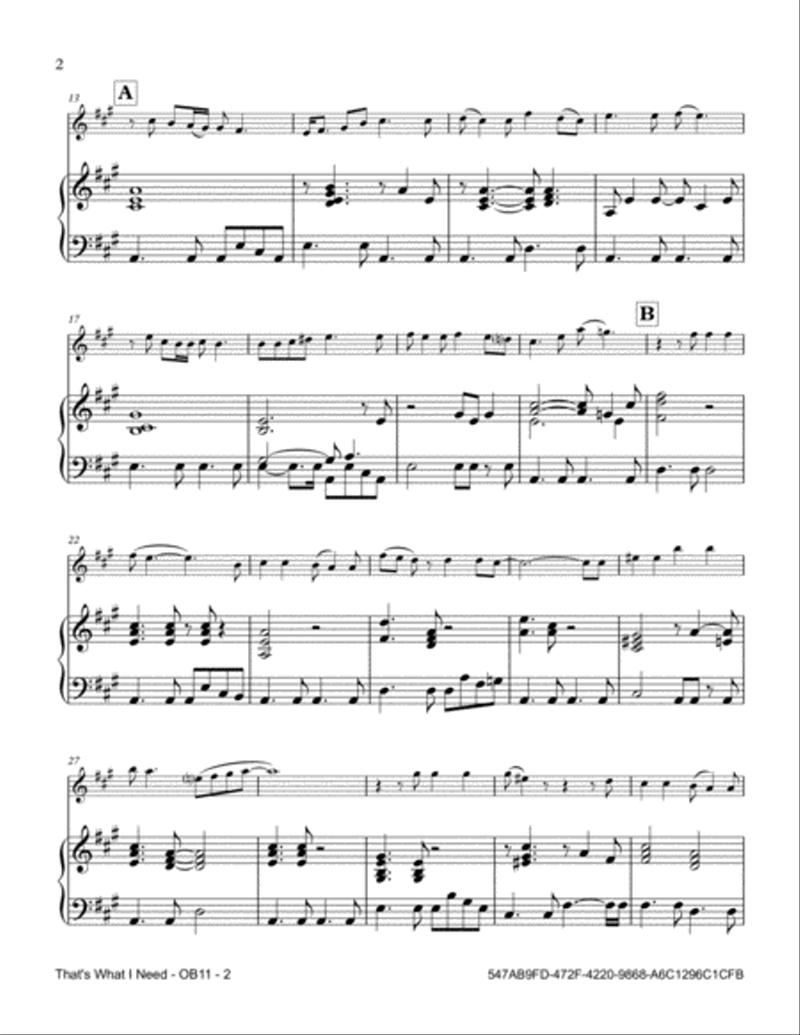 That's What I Need Piano scores gallery preview page 2