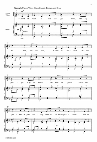 Church of God, Elect and Glorious (Downloadable Choral Score)
