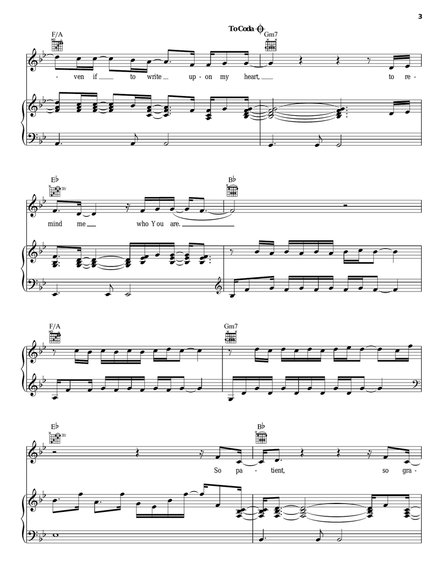 You Are For Me You Are For Me Piano, Vocal, Guitar scores gallery preview page 3