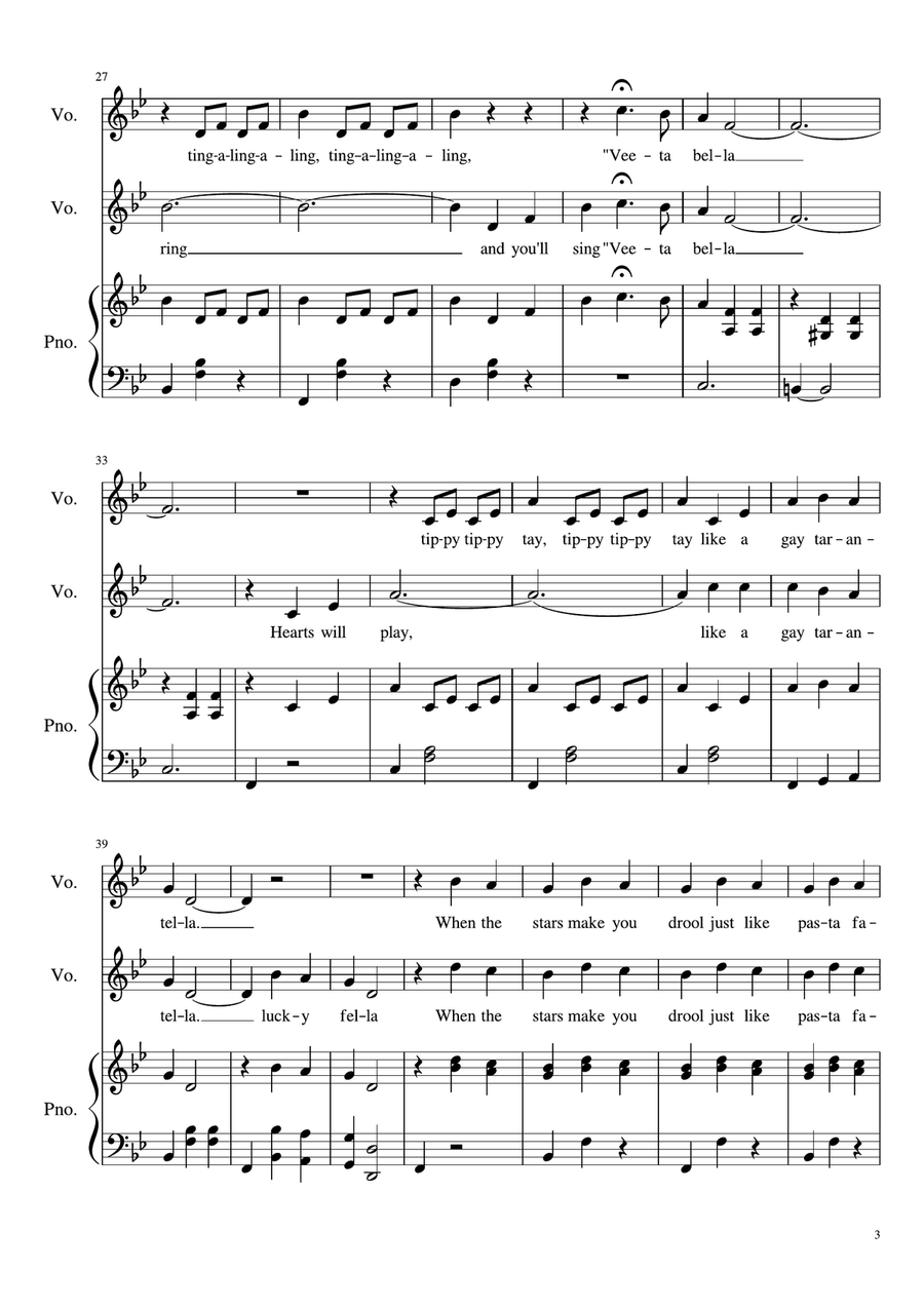 That's Amore (That's Love) Vocal Duet scores gallery preview page 3