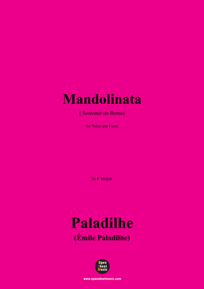 Paladilhe-Mandolinata( Souvenir de Rome),in F Major