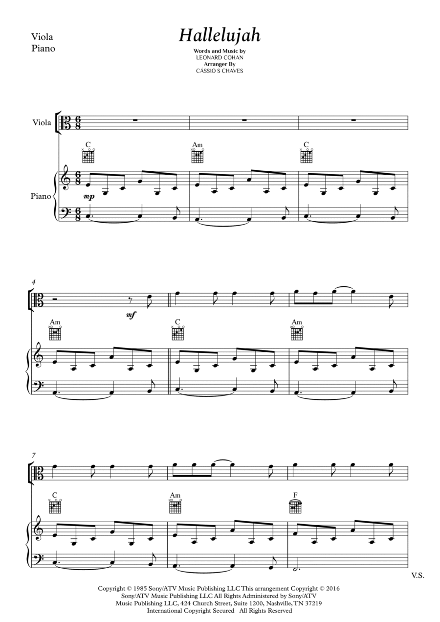 Hallelujah Small Ensemble scores gallery preview page 1