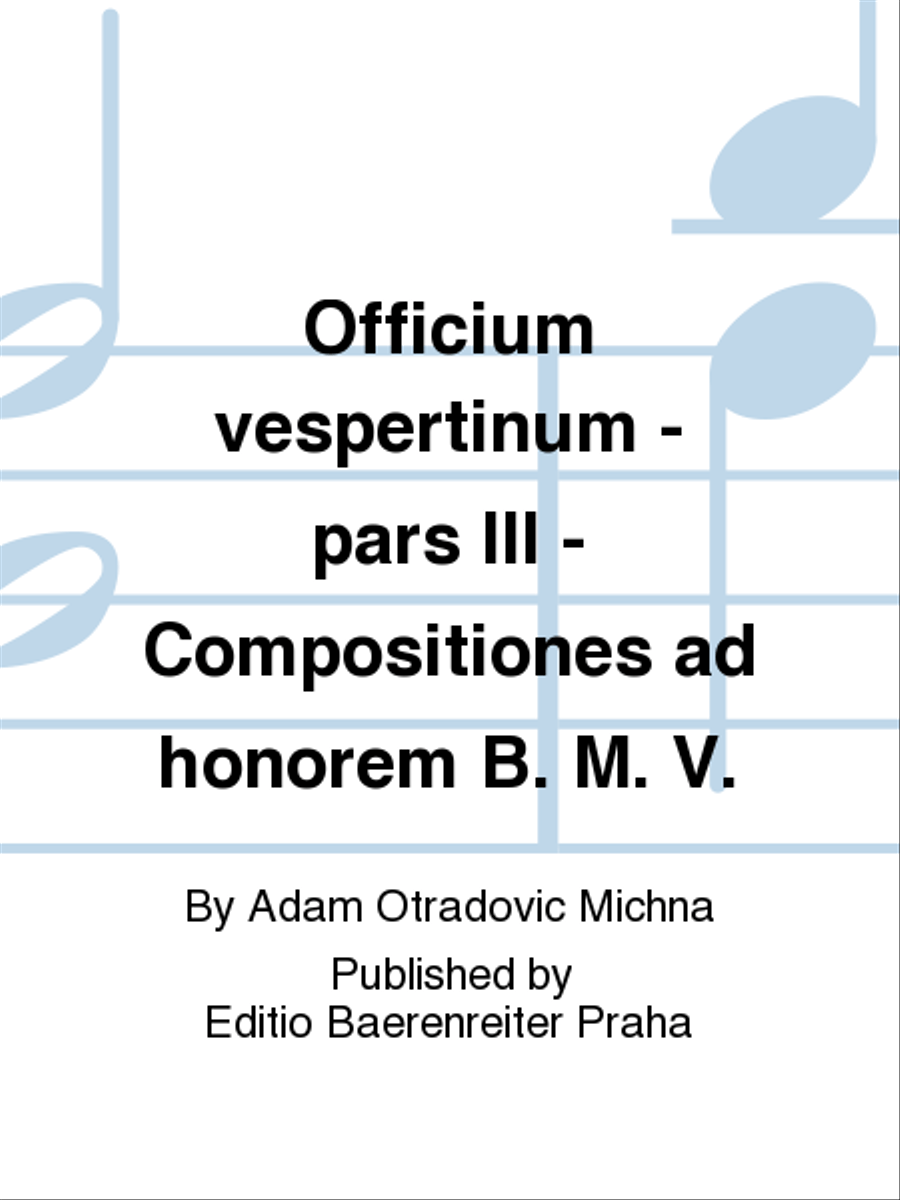Officium vespertinum Compositiones ad honorem B. M. V. Mixed Choir scores gallery preview page 1