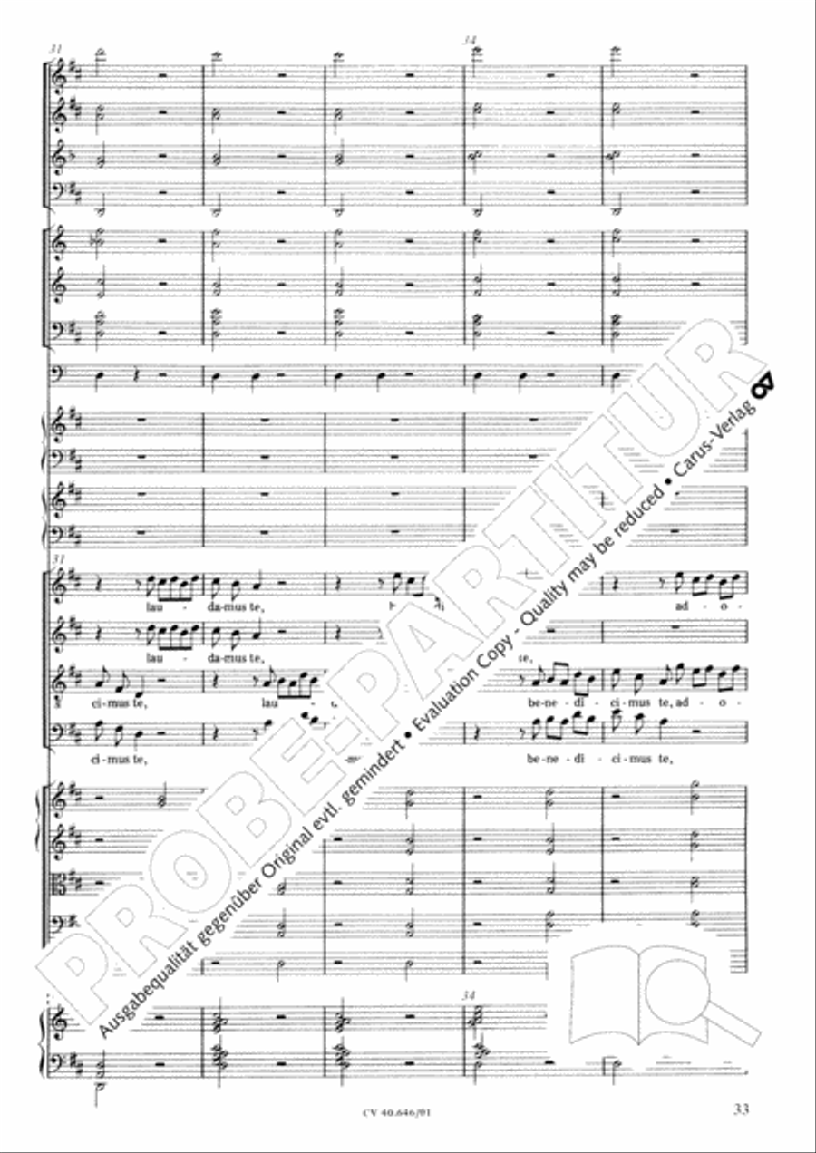 Mass in A Major (2 versions) STB scores gallery preview page 44