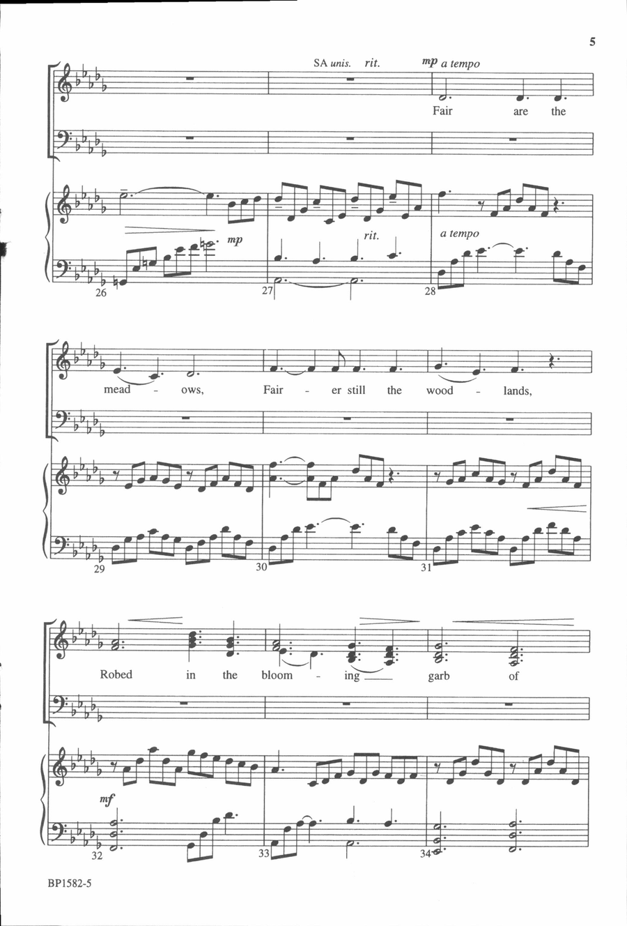 Fairest Lord Jesus - Hayes 4-Part scores gallery preview page 4