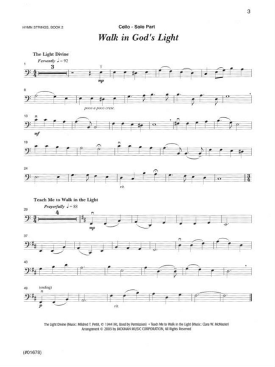 Hymn Strings Book 2 - Cello Hymn Strings Book 2 - Cello Piano scores gallery preview page 2