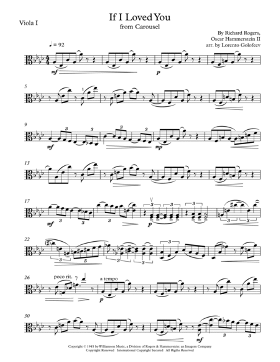 If I Loved You String Duet scores gallery preview page 4