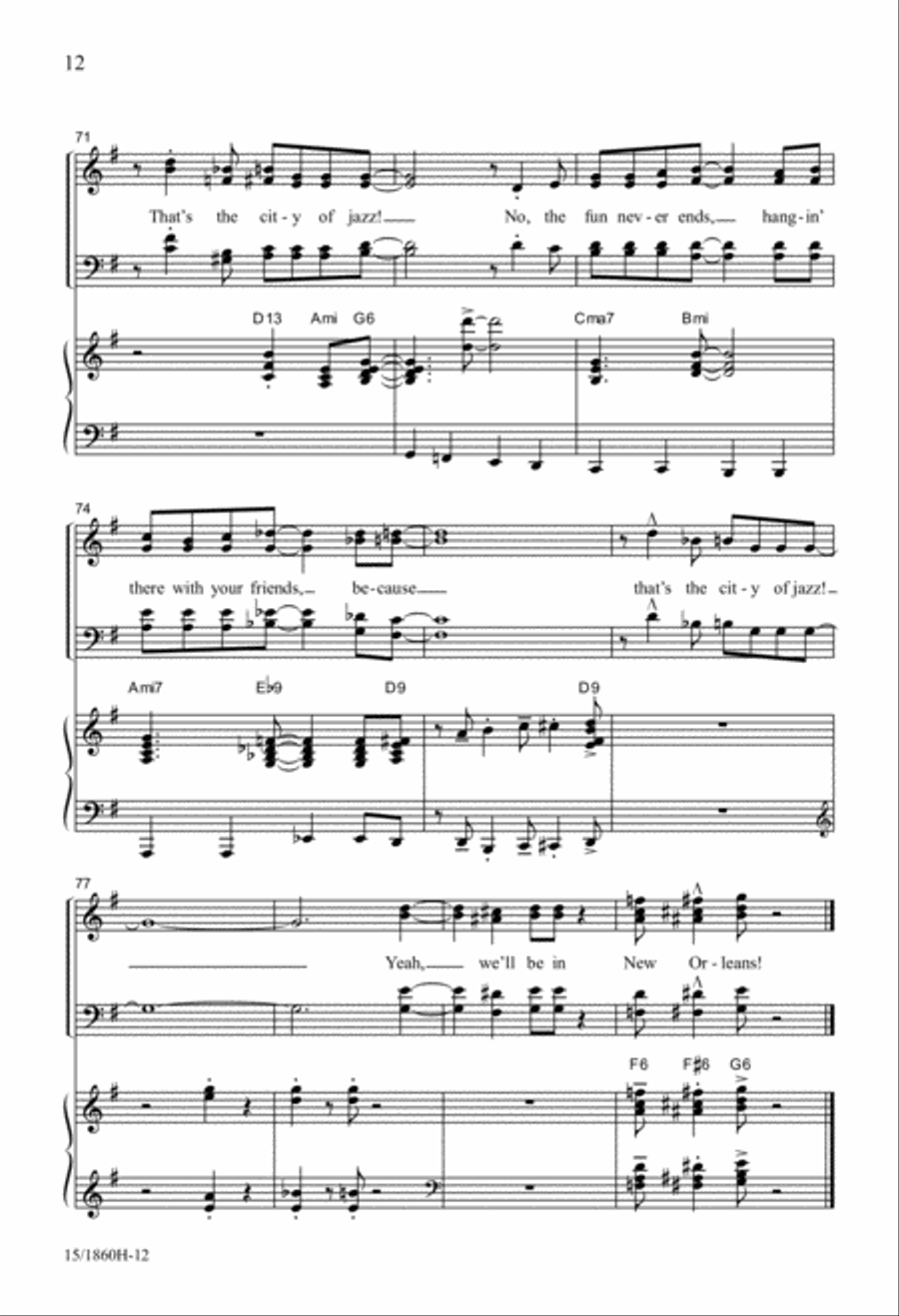 City of Jazz 4-Part scores gallery preview page 12