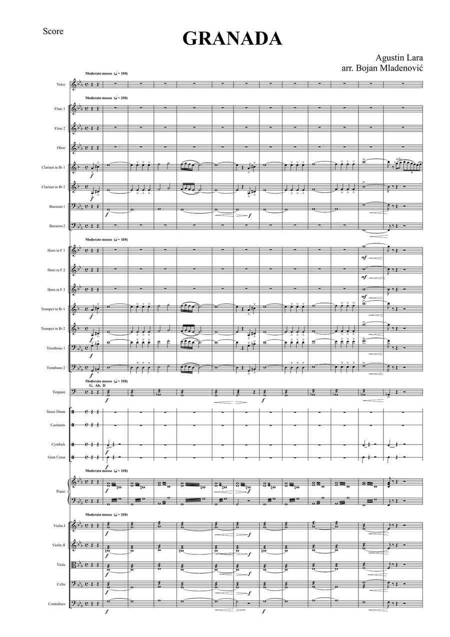 Granada Full Orchestra scores gallery preview page 1