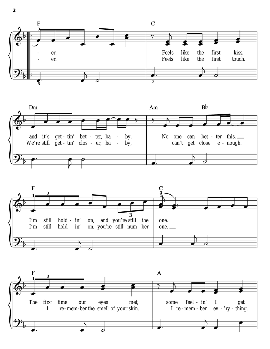 Please Forgive Me Easy Piano scores gallery preview page 2