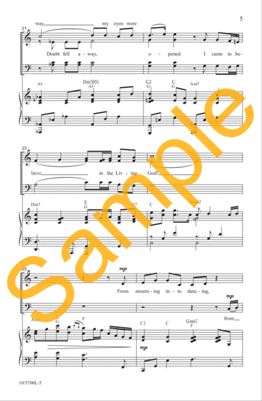 I Came to Believe 4-Part scores gallery preview page 6