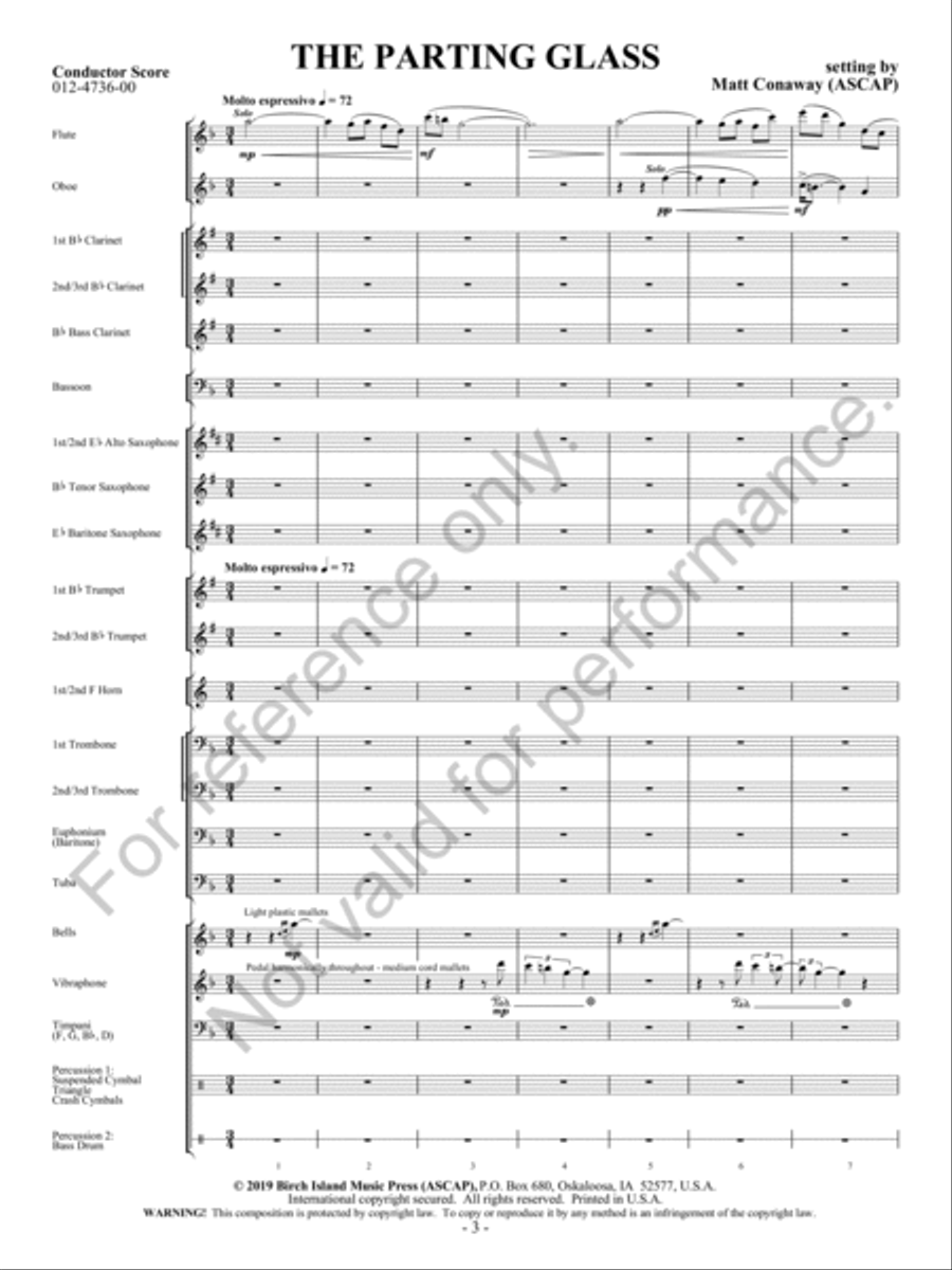 The Parting Glass Concert Band scores gallery preview page 4