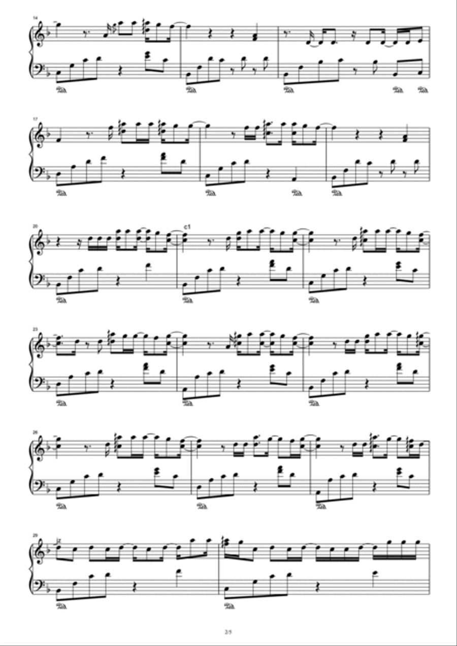 Dehors Piano Solo scores gallery preview page 2