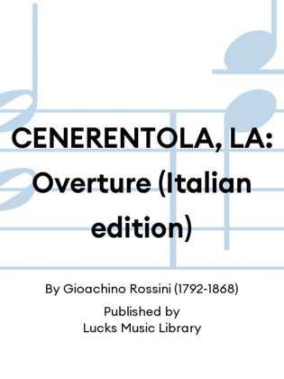 Book cover for CENERENTOLA, LA: Overture (Italian edition)