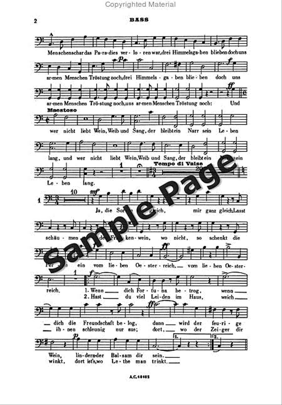 Strauss J Wein Weib+gsg Walzer Op333 4-Part scores gallery preview page 3